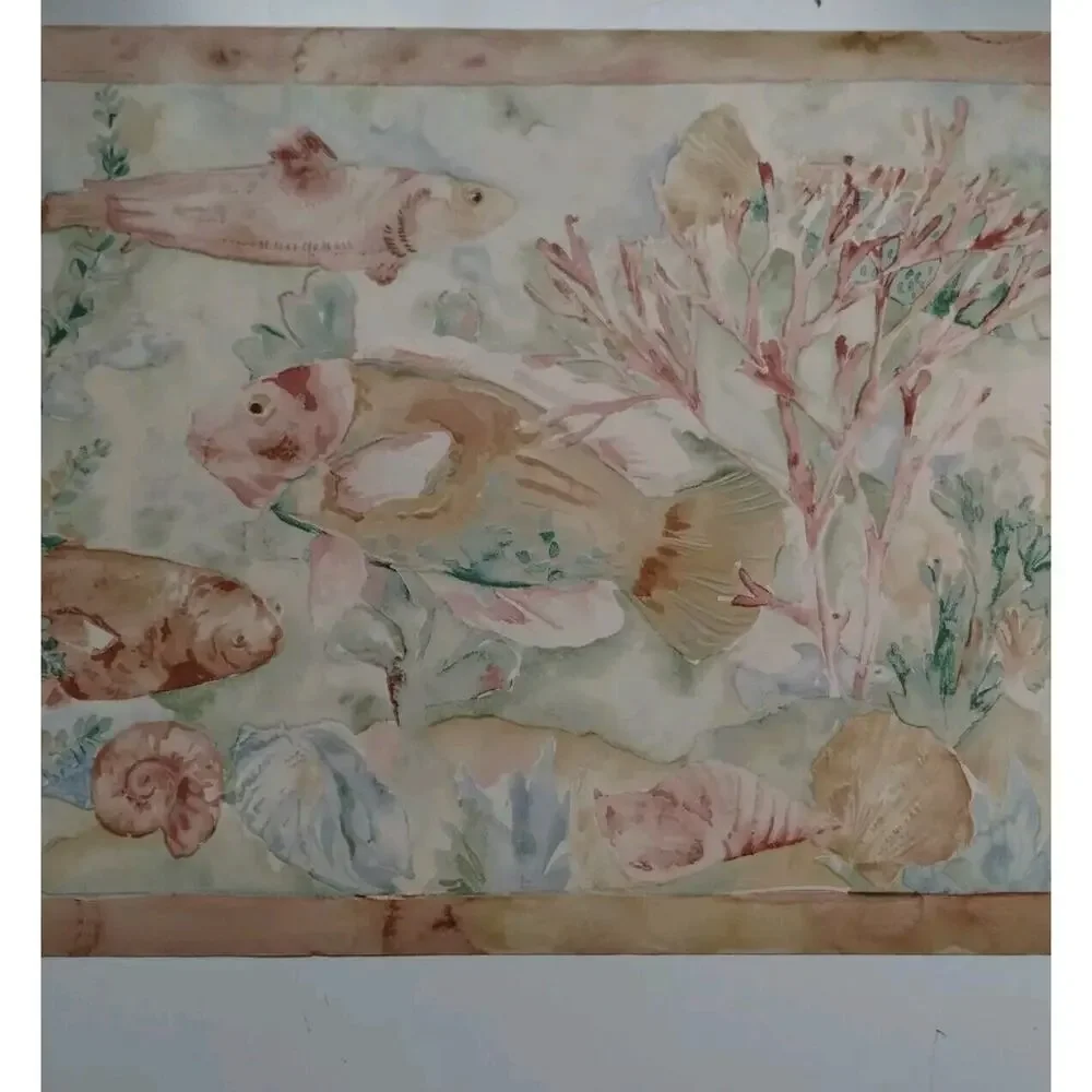 Wallquest Pre-pasted Wall Border - Fish Seahorse Ocean Nautical - 5 yds